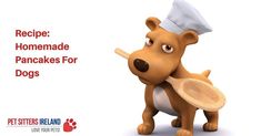 a cartoon dog with a chef's hat holding a wooden spoon