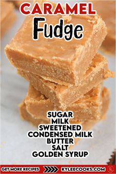 caramel fudge is an easy to make sugar - free sweetened snack that's perfect for cold weather