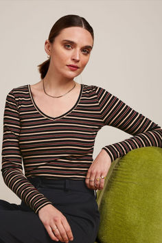 Stripes never go out of style. Effortless and bold—add a touch of timeless chic to your wardrobe! Dresses, tops, cardigans and much more. V Top, Tops And Skirts, Skirts For Sale