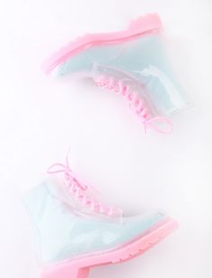 Fairy Kei Jelly Aesthetic, Shoes Pastel, Doc Martens Boots, Doc Martens