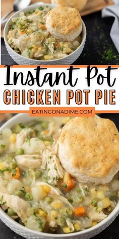 instant pot chicken pot pie is an easy and delicious dinner that's ready in under 30 minutes