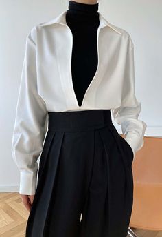 Autumn Clothes, Fashion Board, Moda Vintage, 가을 패션, Blouse Vintage, Look Fashion, Classy Outfits, White Shirt