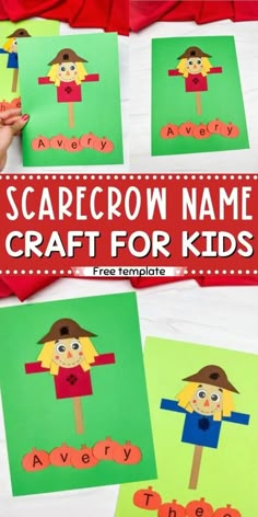 this scarecrow name craft for kids is perfect to use in the fall and winter