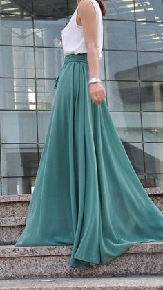 Long Chiffon Skirt Wedding Skirt Bridesmaid Dress Chiffon Maxi | Etsy Skirt Bridesmaid Dresses, High Waist Maxi Skirt, Silk Skirts, Spring Skirt Outfits, Long Chiffon Skirt, Skirt Chiffon, Chiffon Maxi Skirt, Bridal Skirts, Maxi Outfits