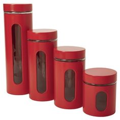 three red canisters are on sale for $ 4 99 and the price is $ 7