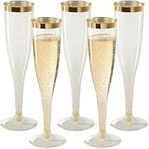 Bridal Shower Brunch Decorations, Gold Champagne Flutes, Brunch Decor, Glitter Champagne, Flute Glasses