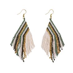 PRICES MAY VARY. Boho Fringe Earrings: Don't think of the Haley Luxe as just earrings - think of them as shimmering bohemian chandeliers made to mesmerize with their cascading 4.25-inch waterfall of jewel-toned seed beads and gleaming accents! One twirl and you'll be hooked on their vintage-inspired glamour and movement Give Back: But there's way more to these beauties than just eye-catching flair. They're ethically crafted by artisans in India using quality materials, with 5% of proceeds suppor Beaded Boho Earrings, Bold Aesthetic, Boho Twists, Bead Fringe, Seed Beading, Boho Fringe, Long Fringe, Beading Projects, Beach Weddings