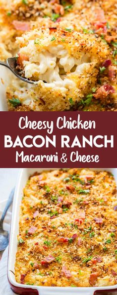 cheesy chicken bacon ranch macaroni and cheese