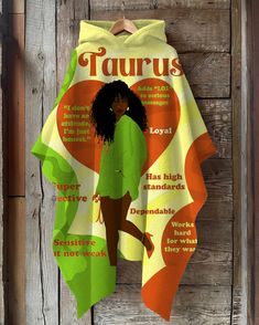 an image of a woman wrapped in a towel with the words taurus on it