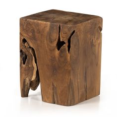 Teak Square Outdoor Stool Four Hands 227026-002 Vincenzo De Cotiis Furniture, Solid Wood Side Table, Teak Side Table, Natural Teak Wood, Accent Stool, Modern Stools, Outdoor Side Table, Outdoor Stools, Ottoman Stool