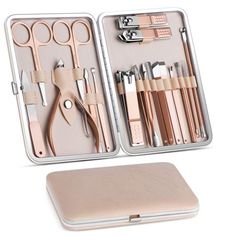 Multi-Functional Care Set -The nail clipper kit contains 18 pieces of nail and toenail tools to meet all your hand care, facial and foot care needs. Perfect for all types of nails and trims, including men, women, girls, boys, seniors, seniors and babies.  Premium & Durable -Kaveno Nail clippers kit is made of high-quality stainless steel. The tools are all sharp and highly-durable without rusting. Different tools are designed for different use (for face, hand and foot). Our purpose is to pro Nail Knife, Nail Pedicure, Emerald Nails, Opal Nails, Ingrown Toenail, Pedicure Set, Nail Scissors, Pedicure Kit, Japanese Nails