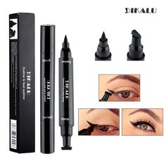 DIKALU Black Novice Double Head Quick Drying Star Triangle Seal Mark Eyeliner Waterproof Eyeliner Waterproof, Eyeliner Products, Beauty And Makeup, Eyeliner Pencil, Eyeliner Pen, Korean Cosmetics, Luxury Makeup, Waterproof Eyeliner, Seal Stamp