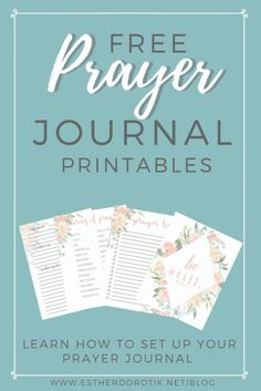 the free prayer journal printables