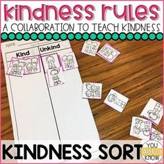 some sort of kindness rules for kids to use on their own desks or in the classroom