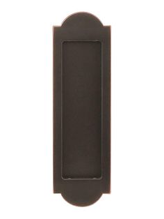 an image of a door handle on a white background, with the bottom panel painted dark brown