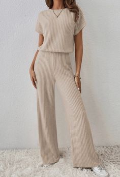 85% Polyester, 10% Viscose and 5% Spandex Affordable Khaki Loungewear Bottoms, Cheap Casual Loungewear Pant Set, Cheap Khaki Pants For Loungewear, Loungewear 3 Piece Set, Affordable Comfortable Sweater For Loungewear, Two Piece Sweater Set Linen, Cheap Fall Loungewear Bottoms, Cheap Casual Relaxed Fit Sets, Womens Loungewear Boohoo