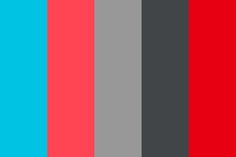 the colors of red, blue and grey are shown in this color palette for an upcoming project