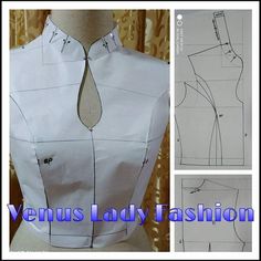 an image of a woman's dress pattern with the words venus lady fashion on it