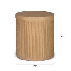 an image of a wooden stool with measurements