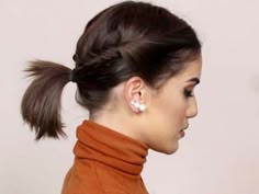 Fast Hairstyles For Short Hair, Short Hair Ponytail, 5 Minute Hairstyles, Short Hairdos, Hair Kids, Fast Hairstyles, Work Hairstyles