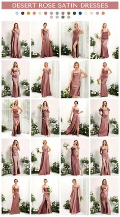 a collage of photos showing different styles of dresses