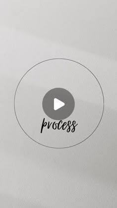 the word process is written in black on a white background with a gray circle around it