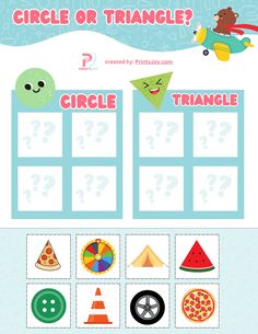 Free Shapes Worksheet pdf download for kids, kindergarten, preschoolers Shapes Worksheets For Kids, Shapes Worksheets For Kindergarten, Shape Worksheet, Shape Sorting Activities, Triangle Worksheet