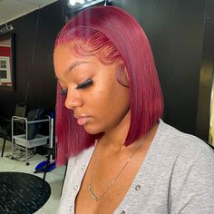 WIGGINS HAIR 180% Density 99J Burgundy Bob Lace Front Wigs, 8-12 Inches Colored Wigs #99J Short Bob Wigs, More Cute More Affordable Burgundy Bob, Straight Bob Hairstyles, Color Rubio, Bob Lace Front Wigs, Straight Lace Front Wigs, Burgundy Hair, Short Bob Wigs, Bob Wig, Straight Human Hair