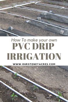 some plants growing in the ground with text overlay that reads how to make your own ppv drip irrigation