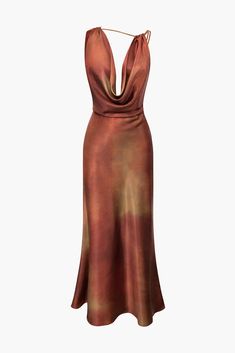 Cowl Neck Satin Dress, Satin Cowl Neck Dress, Unique Clothes, Upcycle Ideas, Cowl Neck Dress, Satin Maxi, Satin Maxi Dress, Satin Dress, Unique Outfits