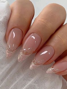 Dusty Pink  Collar  ABS  Color Nails Embellished   Nail,Hand & Foot Care Machiaj Smokey Eyes, Manicure Tips, Fake Nails With Glue, Makijaż Smokey Eye, False Nail, Chic Nails, Artificial Nails, Nail Accessories