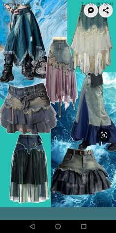 Diy Jean Skirt, Ropa Upcycling, Hairstyles Pigtails, Up Cycle, Upcycle Clothes Diy, Diy Skirt, Upcycled Fashion, Diy Sewing Clothes, Volleyball Hairstyles