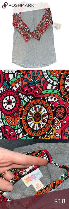 LuLaRoe Randy Mandala Print, Pet, T Shirt