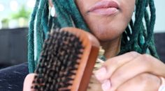 Loc Brushing to Remove Lint Lemonade Braids Hairstyles, Sisterlocks Styles, Easy Care Hairstyles, Lemonade Braids, Loc Jewelry, Big Curls