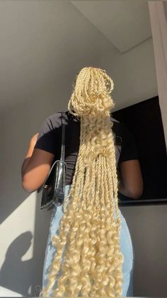 Long Braids Ideas, Blonde Twist Braids, Holiday Braids, Pretty Braids, Braids Ideas, Big Box Braids Hairstyles, Dyed Hair Inspiration