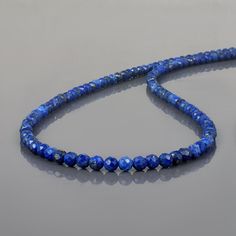 Lapis Lazuli Necklace Shape- Round Faceted Size-4 mm Metal- Sterling Silver 925 Length- 45 cm Weight- 30ct. AAA Quality Lapis Beaded Necklace ,Natural Lapis Necklace,Lapis Gemstone Necklace,Blue Gemstone Necklace,Round Faceted Lapis jewelry gift All of my jewelry is designed and handcrafted by me. I love to experiment with many different designs and although I may make similar designs more than once, each piece of jewelry is truly one of a kind due to variations between gemstones and within my o Lapis Lazuli Gemstone Beads Crystal Necklace, Lapis Lazuli Crystal Necklace With Gemstone Beads, Lapis Lazuli Necklace With Faceted Beads, Round Faceted Beads Gemstones As Gift, Round Faceted Beads Gemstones For Gifts, Round Lapis Lazuli Necklace With Faceted Beads, Round Faceted Gemstones For Healing, Healing Faceted Round Gemstones, Spiritual Faceted Beaded Necklaces