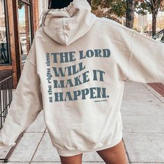 Back Of Hoodie, Christian Quotes God, Hoodie For Women, Christian Bible Quotes, Anything Is Possible, Selling Clothes