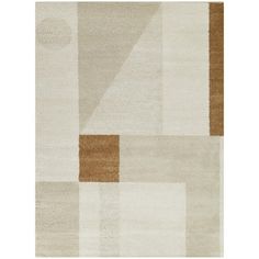 an area rug with different colors and shapes