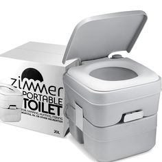 Portable Toilet Camping Porta Potty - 5 Gallon Waste Tank - Durable, Leak Proof, Flushable Easy to use RV Toilet With Detachable Tanks for Effortless Cleaning & Carrying, for Travel, Boating and Trips Toilet Camping, Bus Renovation, Camp Toilet, Motorhome Living, Camping Gear Checklist, Porta Potty, Camper Awnings