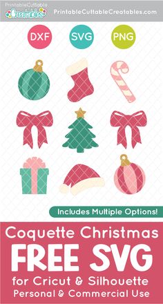 christmas svg clipart bundle for cricut and silhouette use - includes multiple options