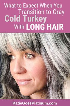 Going gray and don't want to cut off your long hair? Check out this post for tips and tricks to get through the gray hair transition. ​ ​#grayhairtransition #goinggray #longhair Naturally Going Gray, How To Let Your Hair Go Gray Naturally, How To Go Gray Gracefully, How To Grow Out Gray Hair, Transitioning To Gray Hair From Brown, Red To Gray Hair Transition, Going Gray Transition, Natural Grey Hair Transition, Blonde To Grey Transition