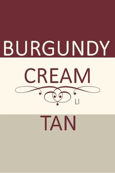 the logo for burgundy and cream tan