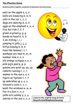 a girl singing into a microphone with an emoticion above her head and the words,