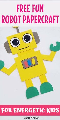 Robot Papercraft, Diy Robot, Toddler Arts And Crafts