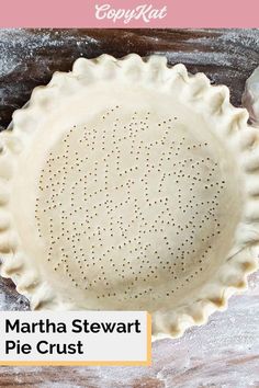 a pie crust with the words pate brise butter crust on it and an image of