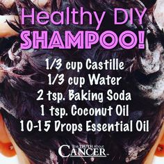 Essential Oils For Healing, Oils For Healing, Healthy Shampoo, Shampoo Alternative, Baking Soda Coconut Oil, Health Coconut Oil, Hair Recipes, Healthy Face, Bath Stuff