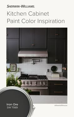 the kitchen cabinet paint color is shown in this brochure