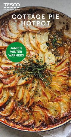 a magazine cover with potatoes and herbs on it