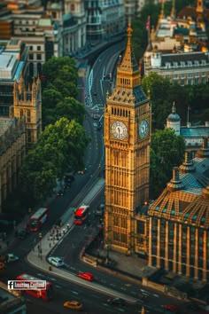 the big ben clock tower towering over the city of london