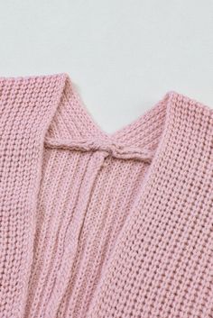 Pink Oversized Fold Over Sleeve Sweater Cardigan – Luxe Collections Knit Texture, Formal Cocktail Dress, Leisure Fashion, Open Front Sweater, Activewear Sets, Spring Outfits Women, Oversized Cardigan, Swimwear Sale, Active Wear Leggings